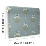 A-Street Prints 4201-48008 Gullvie Light Blue Pansies Wallpa