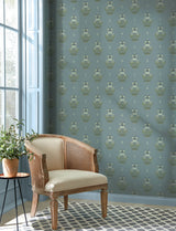 A-Street Prints 4201-48008 Gullvie Light Blue Pansies Wallpa
