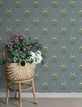 A-Street Prints 4201-48008 Gullvie Light Blue Pansies Wallpa
