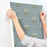 A-Street Prints 4201-48008 Gullvie Light Blue Pansies Wallpa