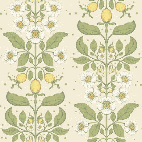 A-Street Prints 4201-48010 Rosa Green Floral Columns Wallpap