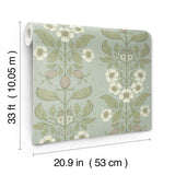 A-Street Prints 4201-48011 Rosa Sky Blue Floral Columns Wall