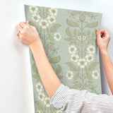 A-Street Prints 4201-48011 Rosa Sky Blue Floral Columns Wall