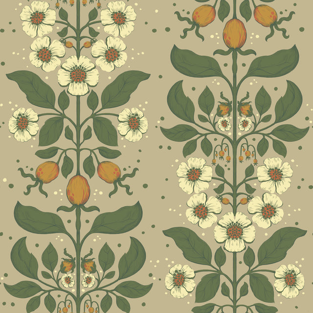 A-Street Prints 4201-48012 Rosa Light Brown Floral Columns W