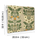 A-Street Prints 4201-48012 Rosa Light Brown Floral Columns W