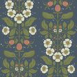 A-Street Prints 4201-48013 Rosa Navy Floral Columns Wallpape