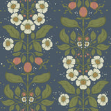 A-Street Prints 4201-48013 Rosa Navy Floral Columns Wallpape