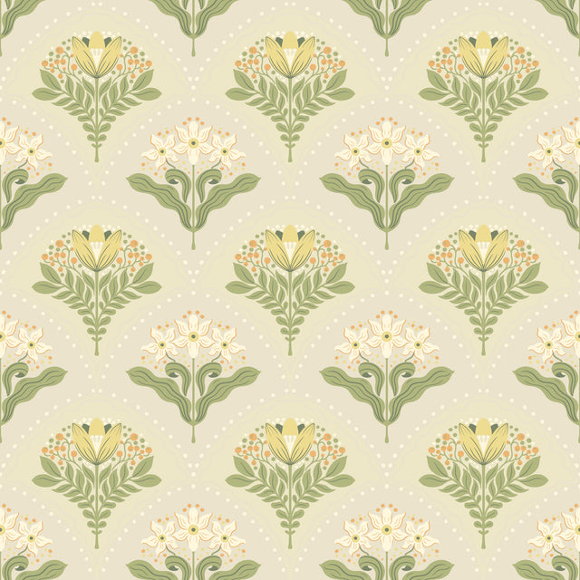 A-Street Prints 4201-48014 Maj Light Grey Floral Damask Wall