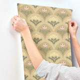 A-Street Prints 4201-48015 Maj Light Brown Floral Damask Wal