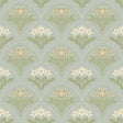 A-Street Prints 4201-48016 Maj Sky Blue Floral Damask Wallpa
