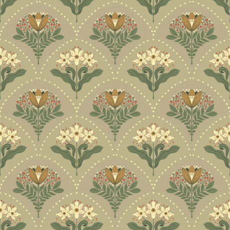A-Street Prints 4201-48017 Maj Taupe Floral Damask Wallpaper