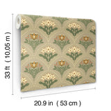 A-Street Prints 4201-48017 Maj Taupe Floral Damask Wallpaper