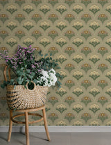 A-Street Prints 4201-48017 Maj Taupe Floral Damask Wallpaper