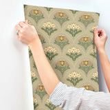 A-Street Prints 4201-48017 Maj Taupe Floral Damask Wallpaper