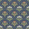 A-Street Prints 4201-48018 Maj Navy Floral Damask Wallpaper
