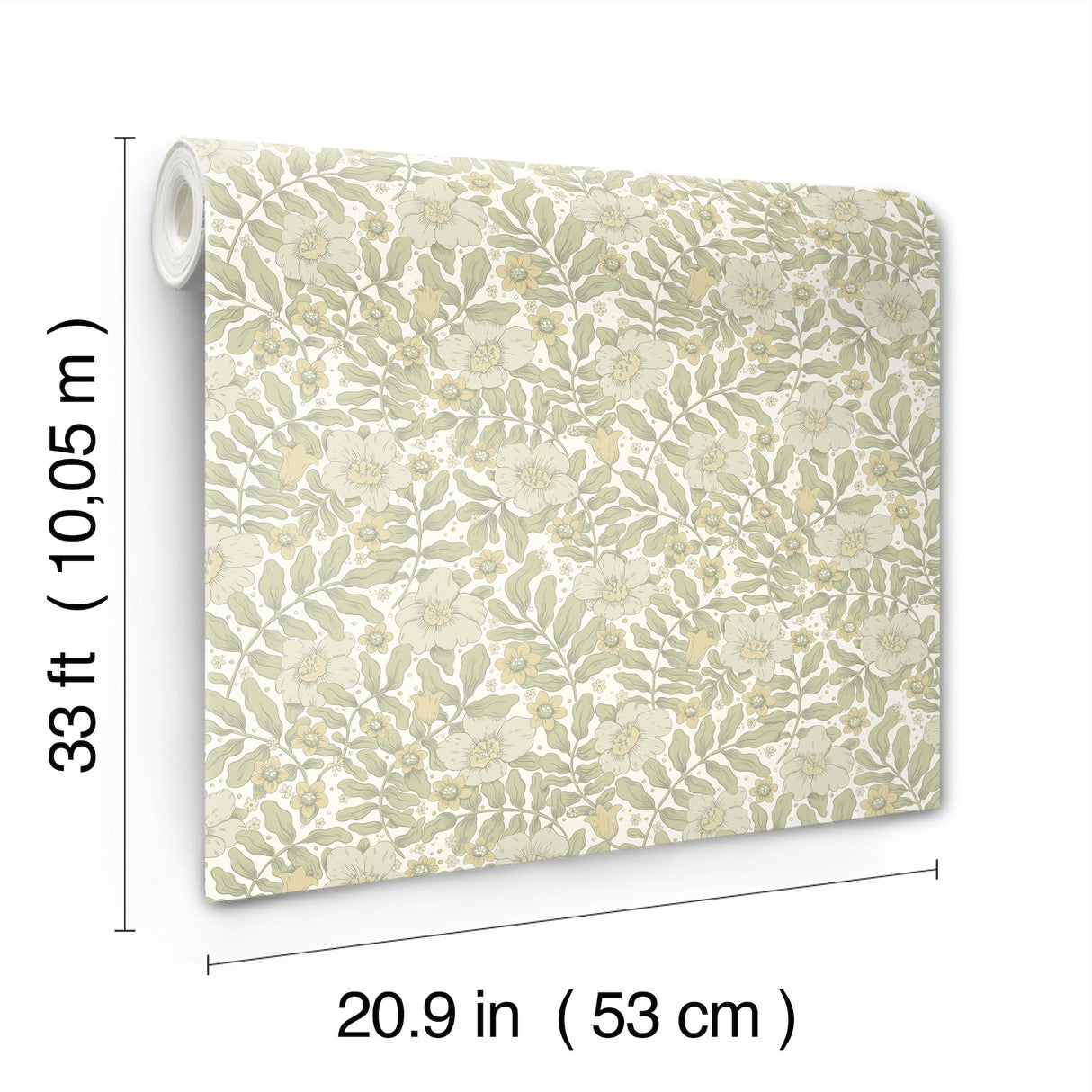 A-Street Prints 4201-48019 Maggan Sage Floral Trail Wallpape