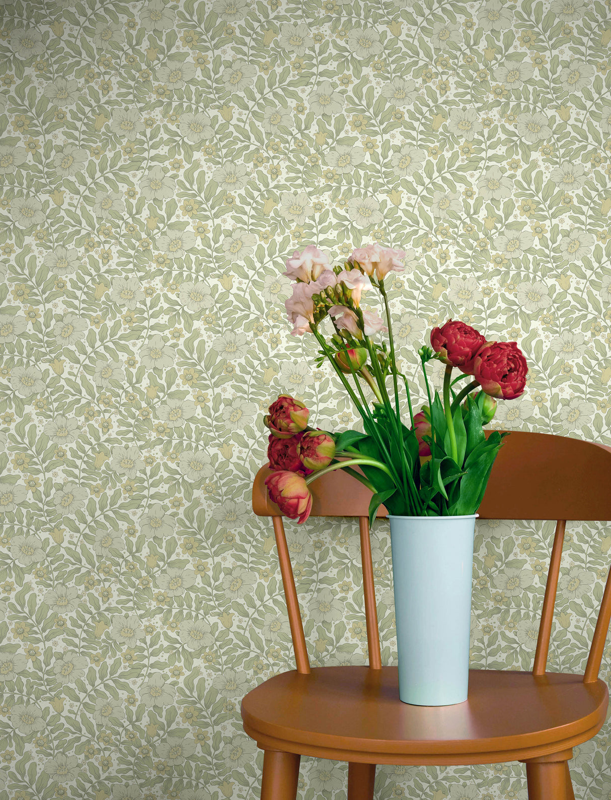 A-Street Prints 4201-48019 Maggan Sage Floral Trail Wallpape