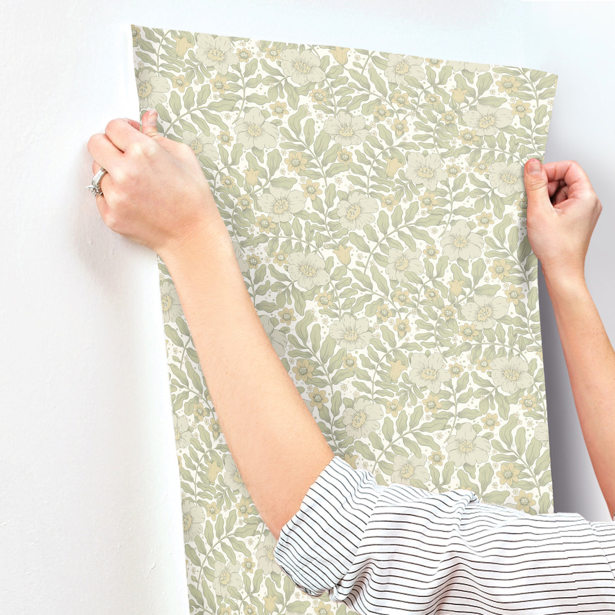 A-Street Prints 4201-48019 Maggan Sage Floral Trail Wallpape