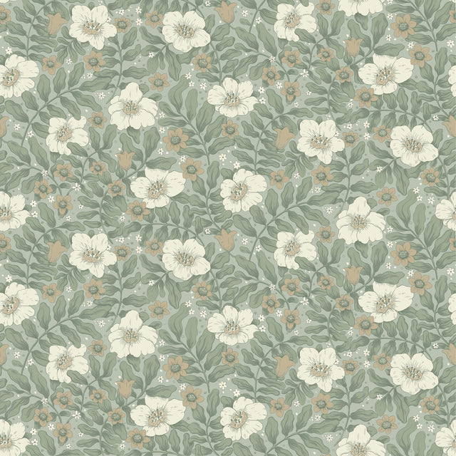 A-Street Prints 4201-48020 Maggan Sea Green Floral Trail Wal