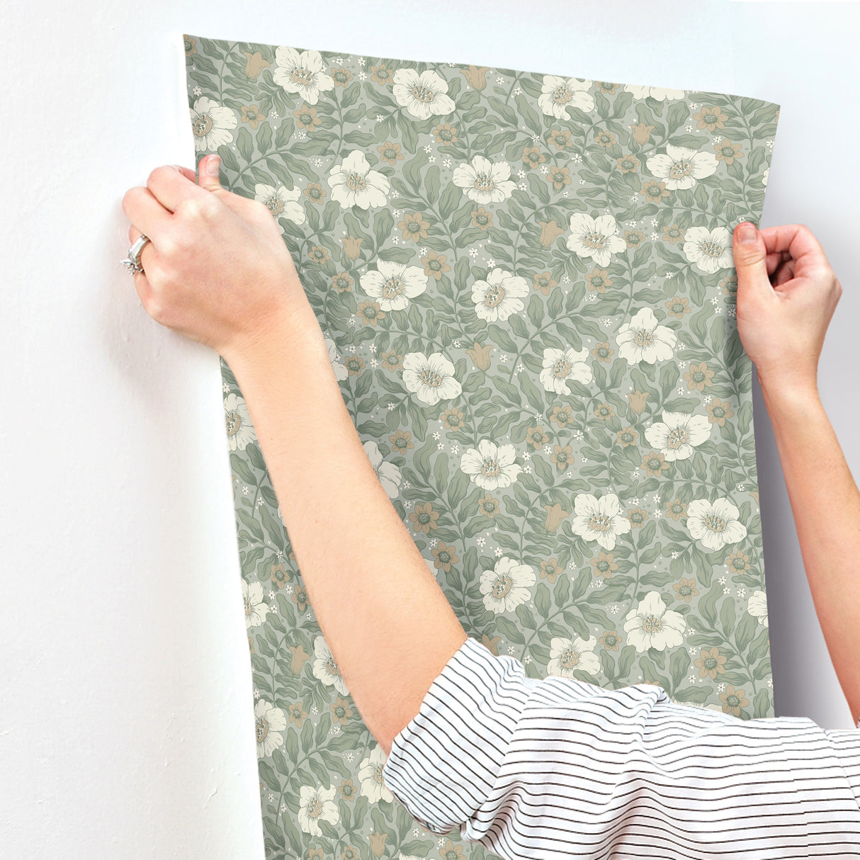 A-Street Prints 4201-48020 Maggan Sea Green Floral Trail Wal