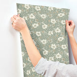 A-Street Prints 4201-48020 Maggan Sea Green Floral Trail Wal