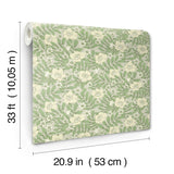 A-Street Prints 4201-48021 Maggan Jade Floral Trail Wallpape