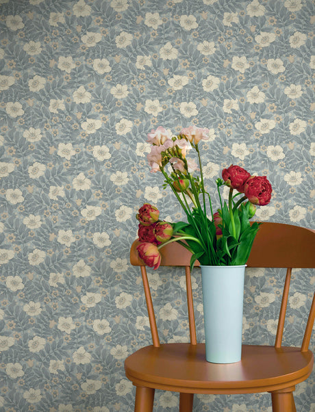 A-Street Prints 4201-48023 Maggan Blue Floral Trail Wallpape