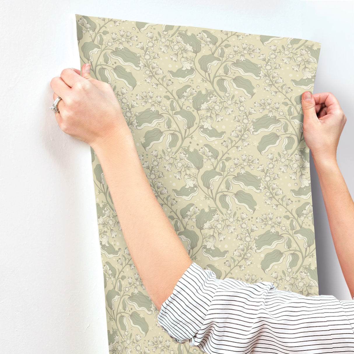 A-Street Prints 4201-48025 Syren Light Green Dainty Floral W