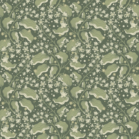 A-Street Prints 4201-48026 Syren Evergreen Dainty Floral Wal