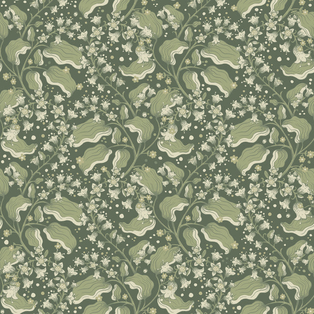A-Street Prints 4201-48026 Syren Evergreen Dainty Floral Wal