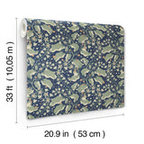 A-Street Prints 4201-48027 Syren Navy Dainty Floral Wallpape