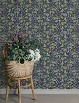 A-Street Prints 4201-48027 Syren Navy Dainty Floral Wallpape