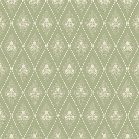 A-Street Prints 4201-48030 Alma Moss Diamond Floral Wallpape