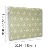 A-Street Prints 4201-48030 Alma Moss Diamond Floral Wallpape