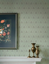 A-Street Prints 4201-48031 Alma Mint Diamond Floral Wallpape