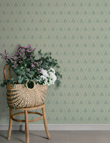 A-Street Prints 4201-48031 Alma Mint Diamond Floral Wallpape