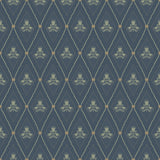 A-Street Prints 4201-48033 Alma Navy Diamond Floral Wallpape