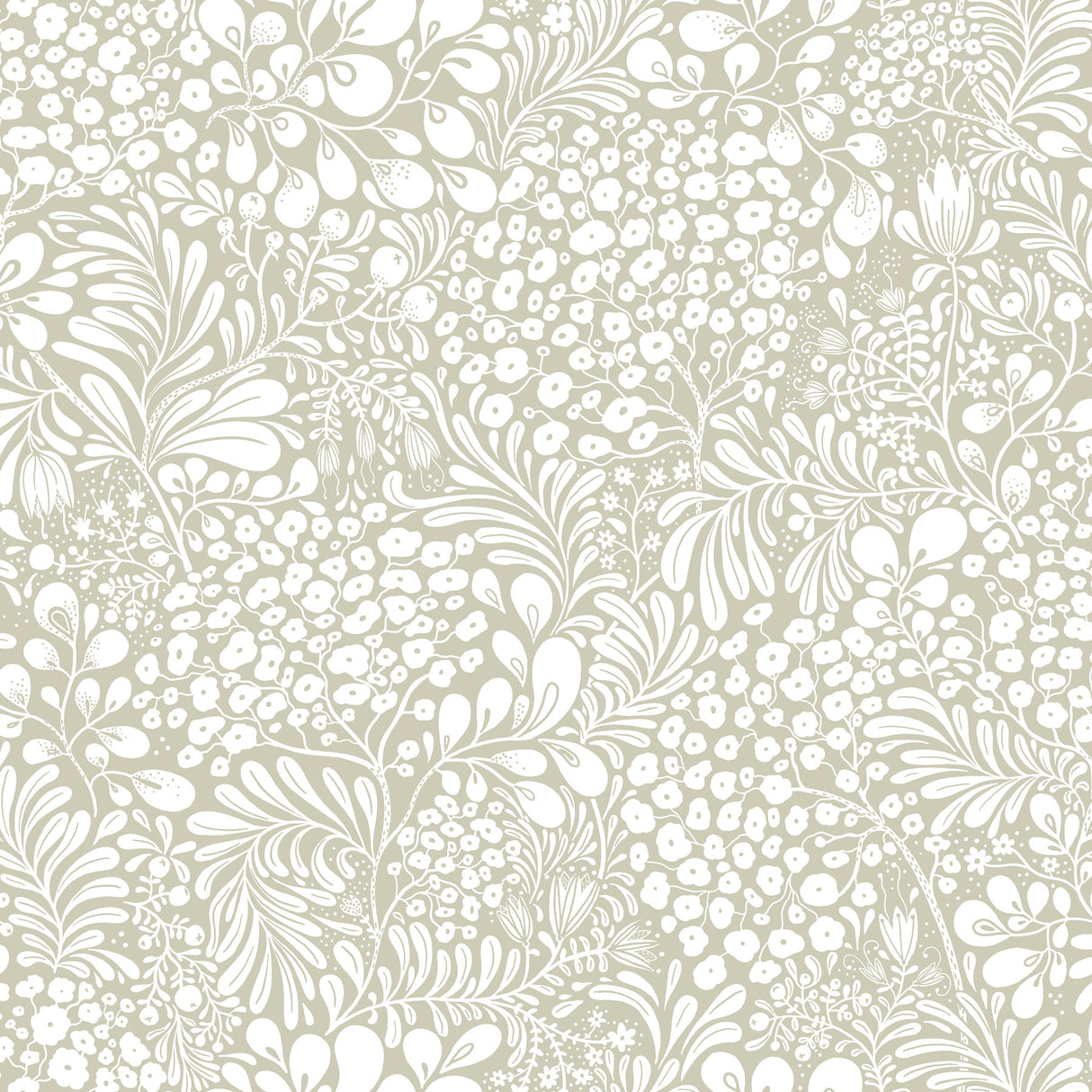 A-Street Prints 4201-65131 Siv Dark Grey Botanical Wallpaper