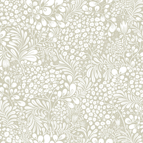 A-Street Prints 4201-65131 Siv Dark Grey Botanical Wallpaper