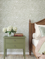 A-Street Prints 4201-65131 Siv Dark Grey Botanical Wallpaper