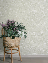 A-Street Prints 4201-65131 Siv Dark Grey Botanical Wallpaper