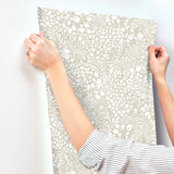 A-Street Prints 4201-65131 Siv Dark Grey Botanical Wallpaper