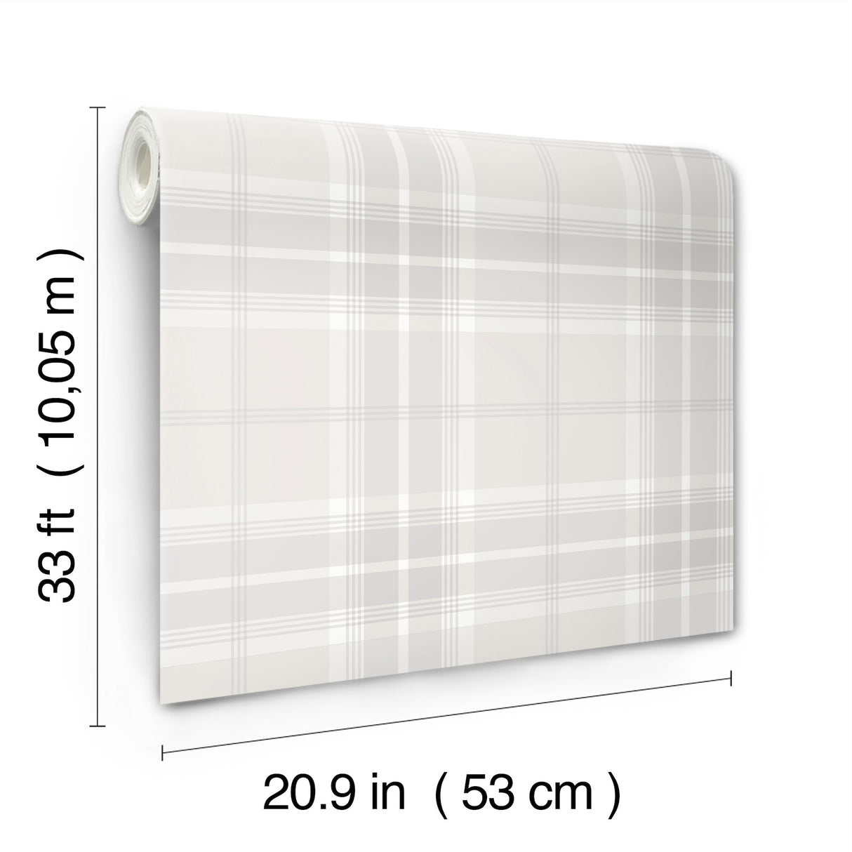 A-Street Prints 4201-92123 Emma Dove Plaid Wallpaper