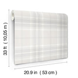 A-Street Prints 4201-92123 Emma Dove Plaid Wallpaper