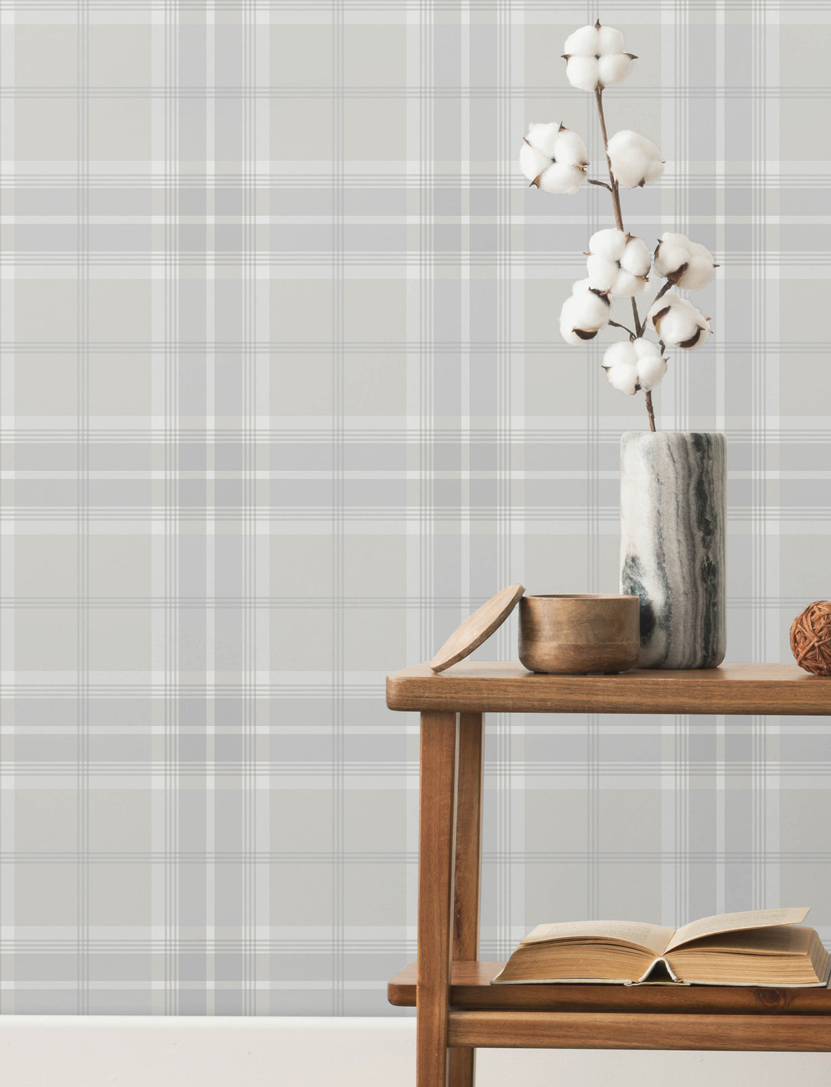 A-Street Prints 4201-92123 Emma Dove Plaid Wallpaper