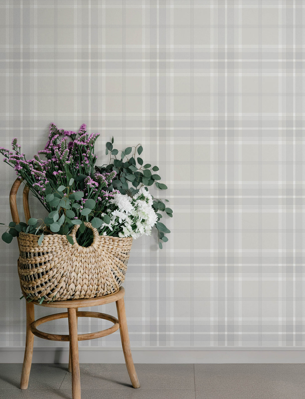 A-Street Prints 4201-92123 Emma Dove Plaid Wallpaper