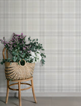 A-Street Prints 4201-92123 Emma Dove Plaid Wallpaper