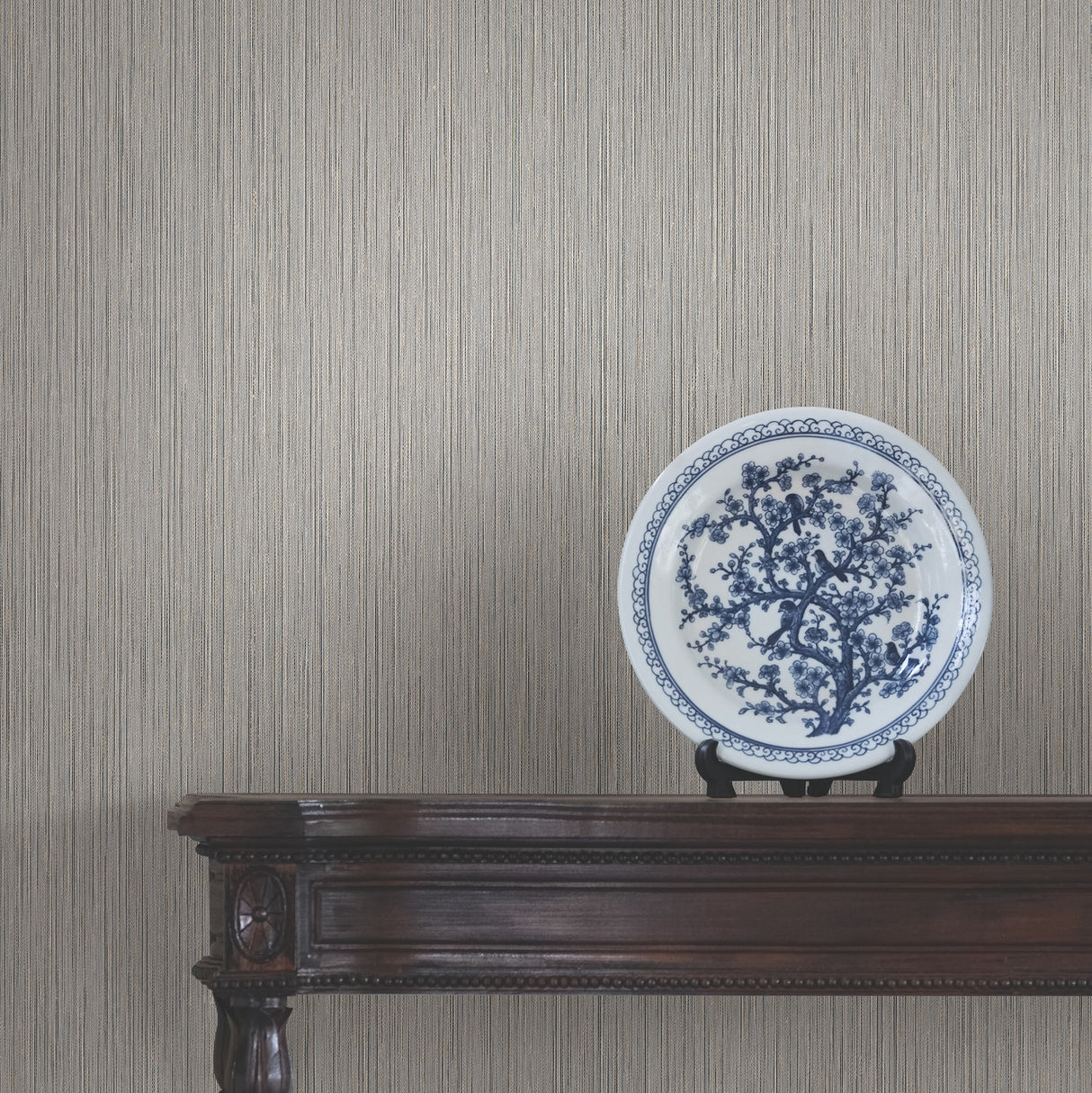 Ronald Redding 4211-83500 Atticus Grey String Wallpaper