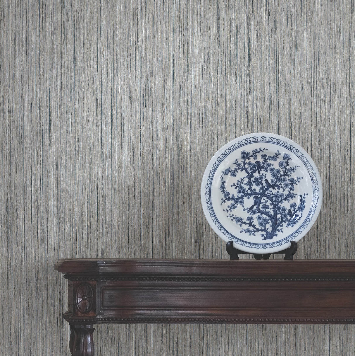 Ronald Redding 4211-83501 Atticus Navy String Wallpaper