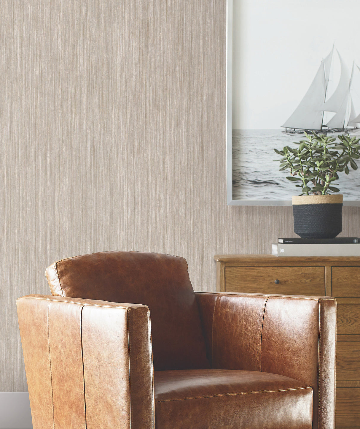 Ronald Redding 4211-83502 Atticus Cream String Wallpaper